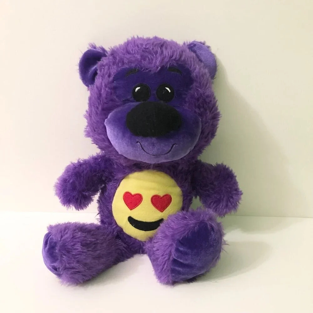 Goffa International Purple Plush Teddy Bear 16 Inch Tall Stuffed Animal